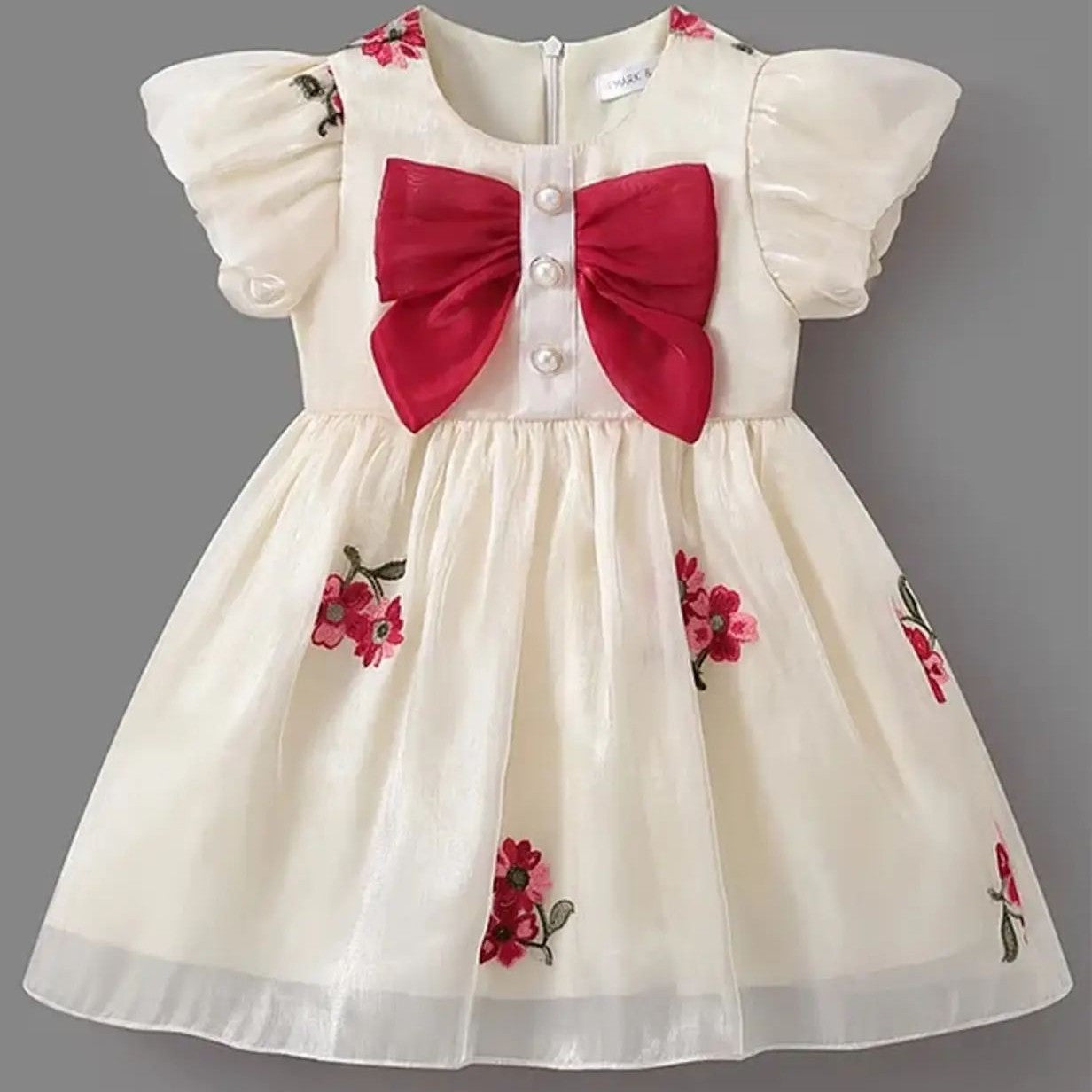 Midnight Rose Shimmer Organza Dress