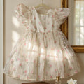 Enchanted Rose Pearl Organza Gown