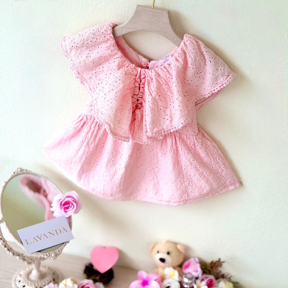 Spring Blossom Eyelet Ruffle Top Collection