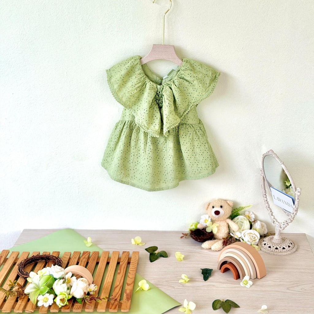 Spring Blossom Eyelet Ruffle Top Collection