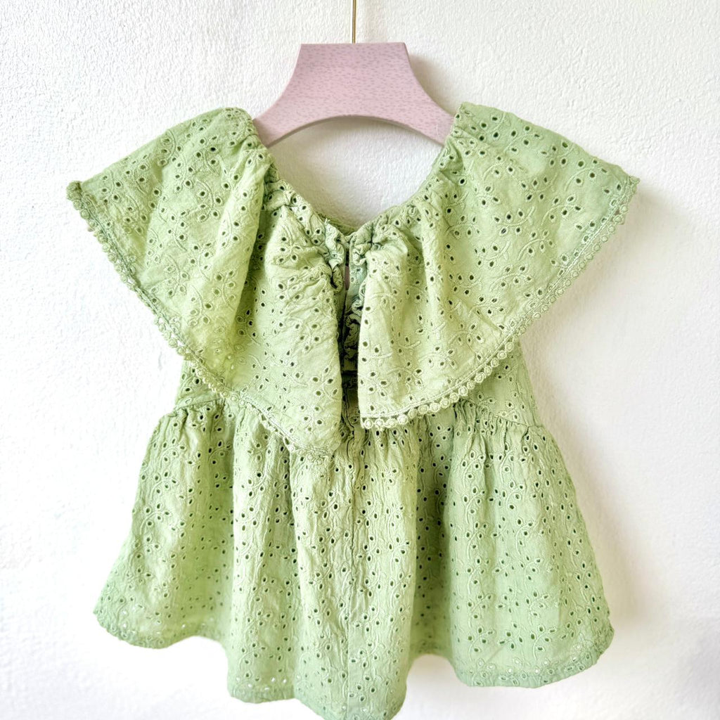 Spring Blossom Eyelet Ruffle Top Collection
