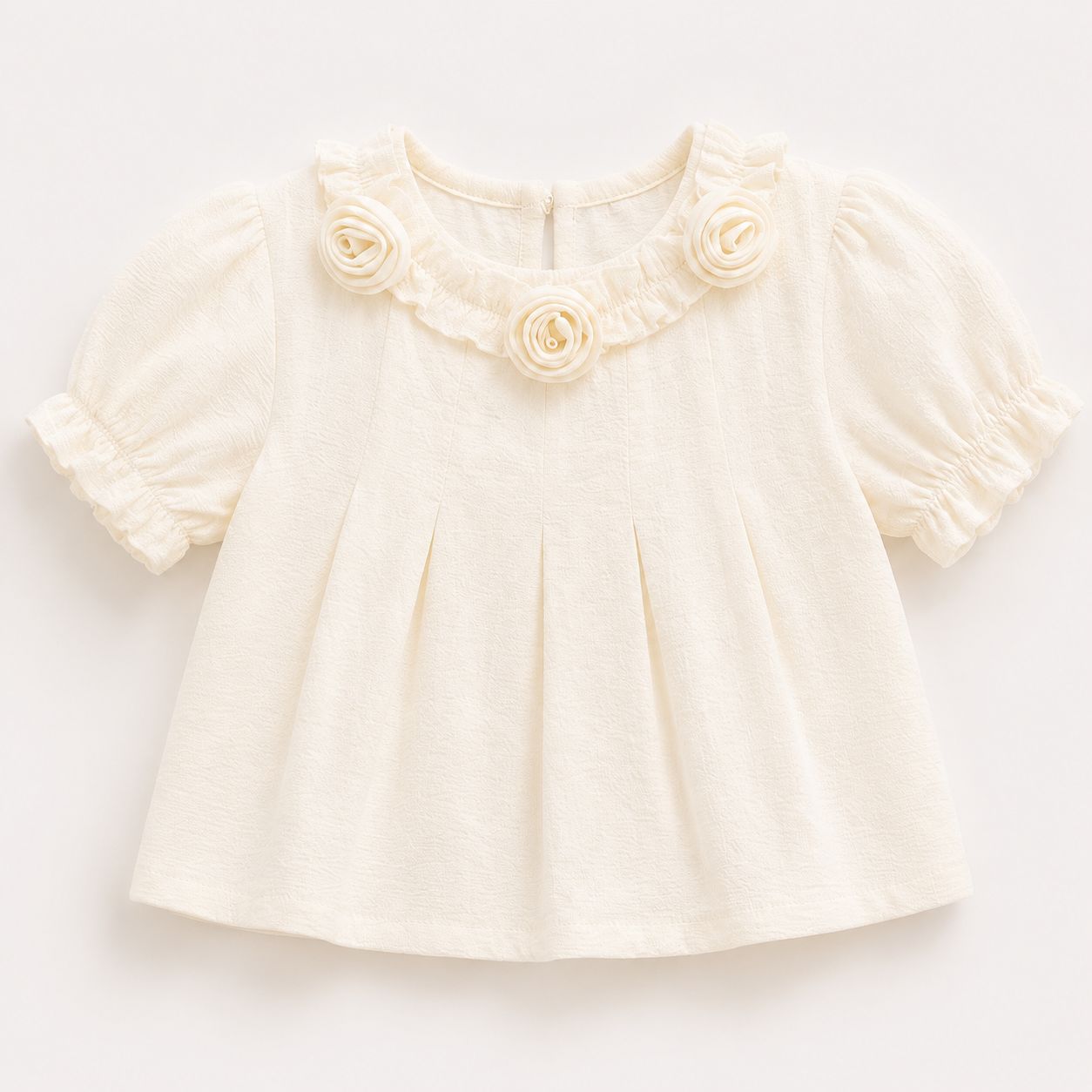 Cream Lace Top & Shorts Set