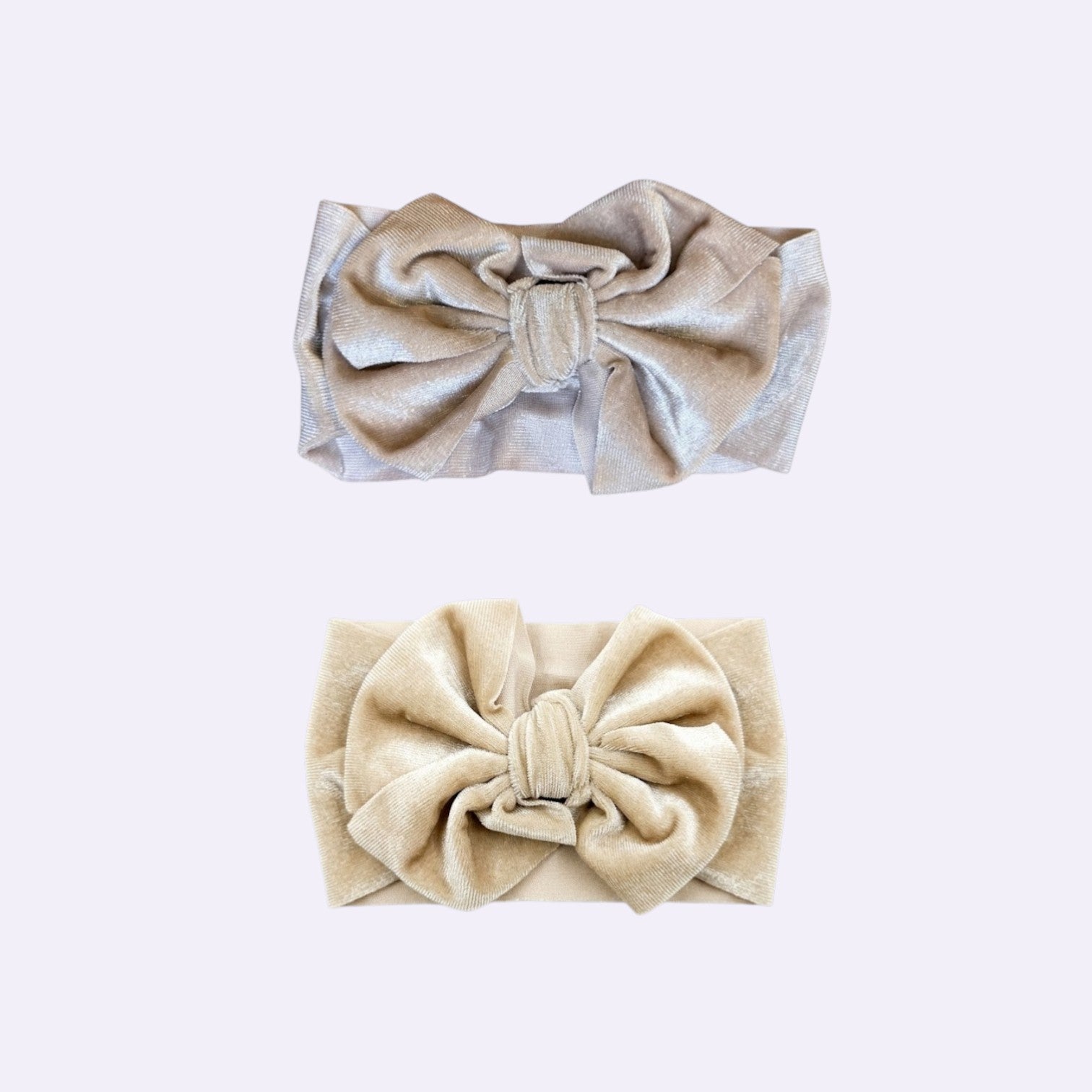 Luxe Shimmer Velvet Bow Headband Set
