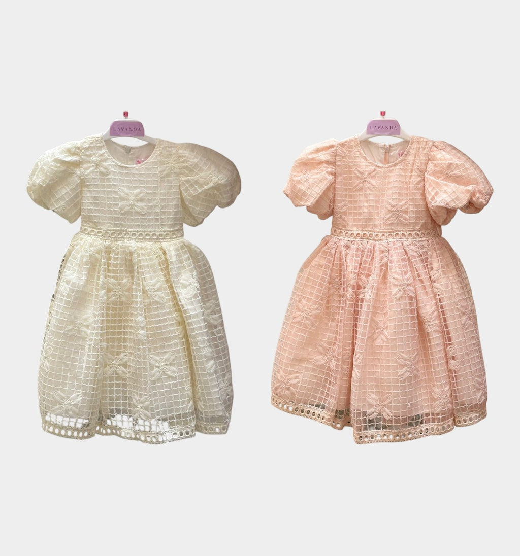 Ethereal Butterfly Lattice Party Dress