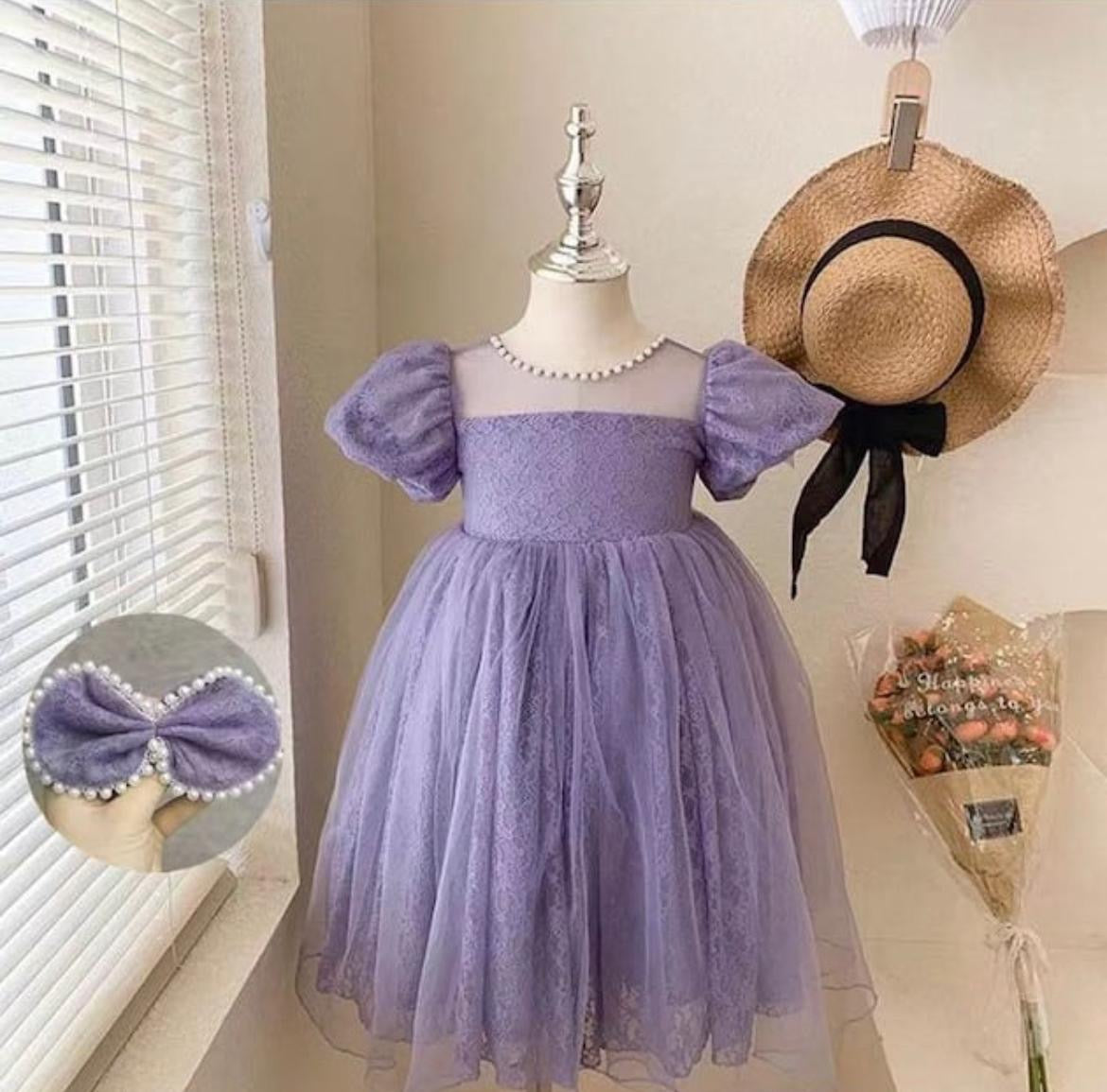 Lavender Lace Princess Dress for Girls – Toddler to Kids