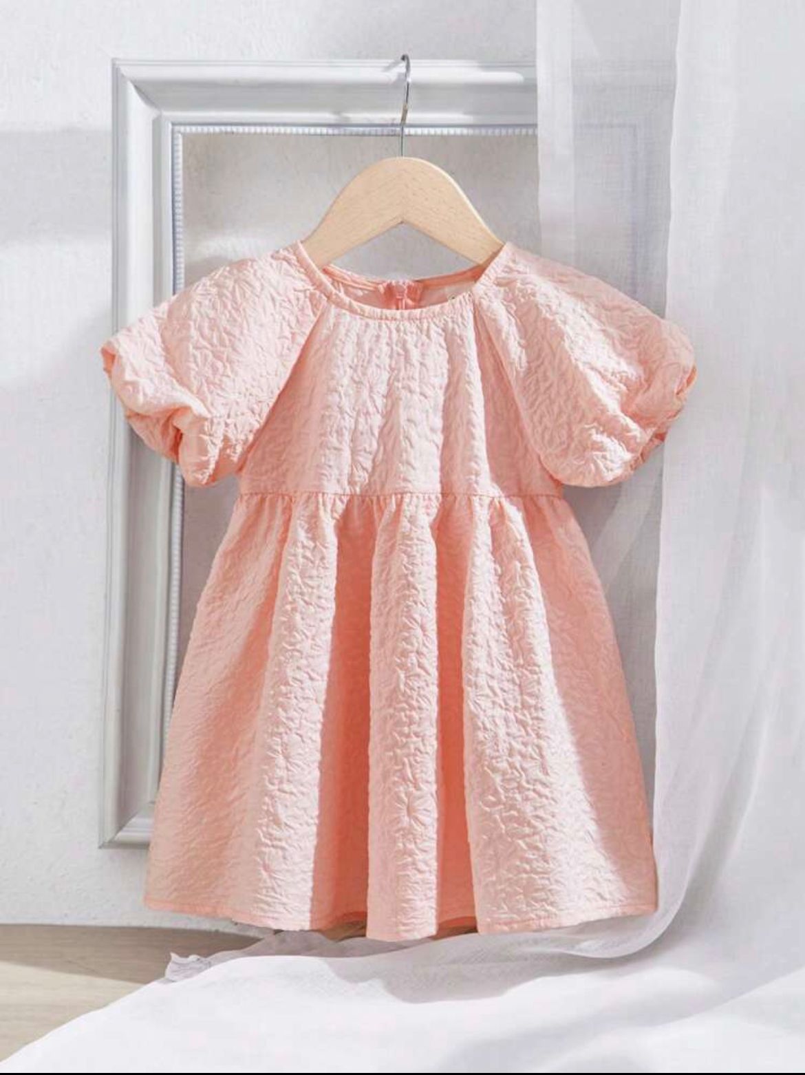Luxury Baby Girl Bow Dress – Peach Pink