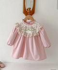 Blush Petals Embroidered Lace Dress