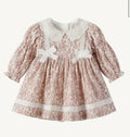 Floral Printed - Peter Pan Collar - Cotton Puff Sleeve dress