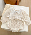 Lace Collar Baby Girl Romper – Soft Cotton Long Sleeve