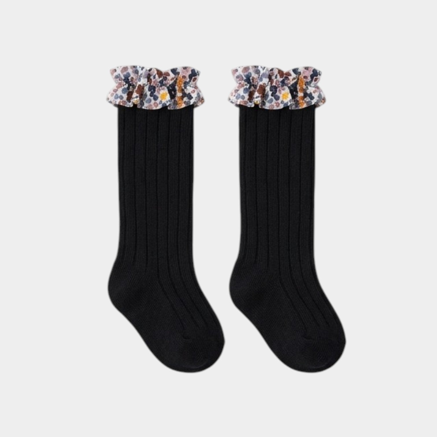 Girls Floral Ruffle Knee High Socks – Baby & Toddler