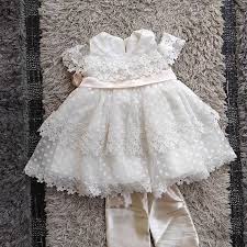 White Lace Party Dress for Baby Girls