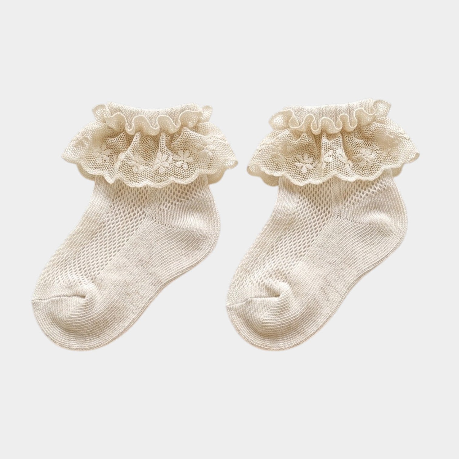 Vintage Floral Lace Pointelle Ankle Socks