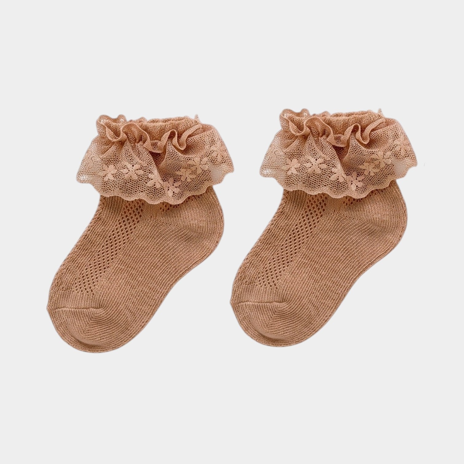 Vintage Floral Lace Pointelle Ankle Socks