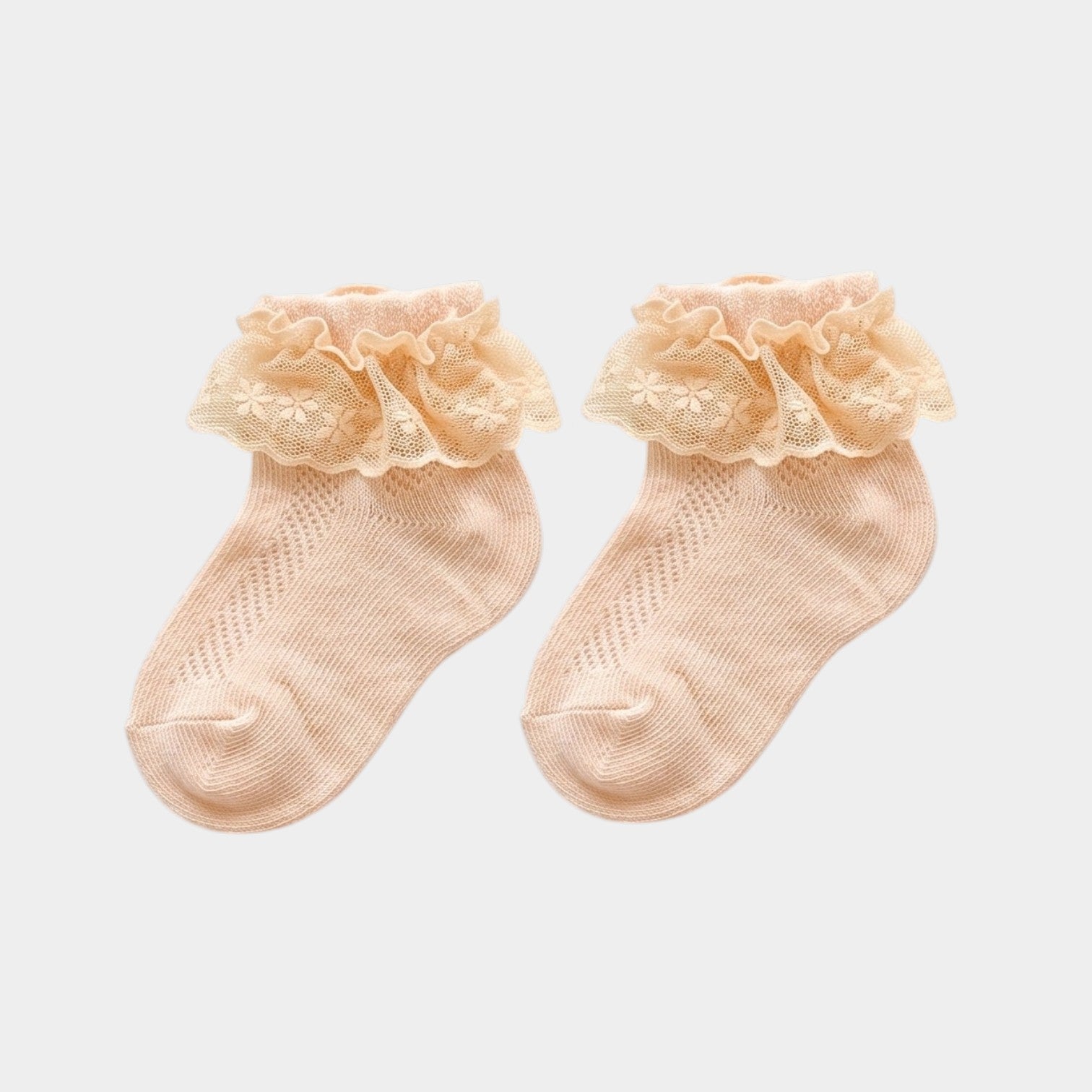 Vintage Floral Lace Pointelle Ankle Socks