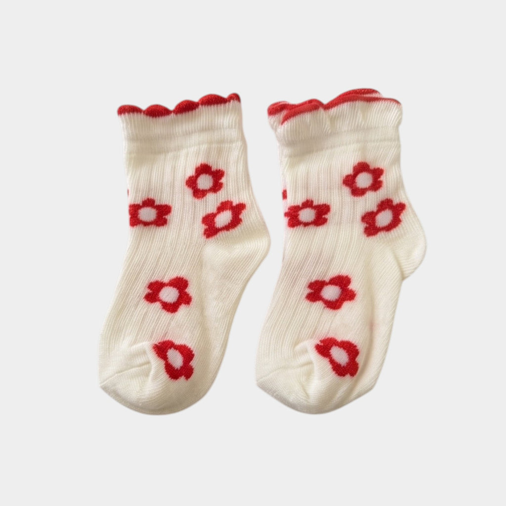 Retro Daisy Knit Ankle Socks Collection