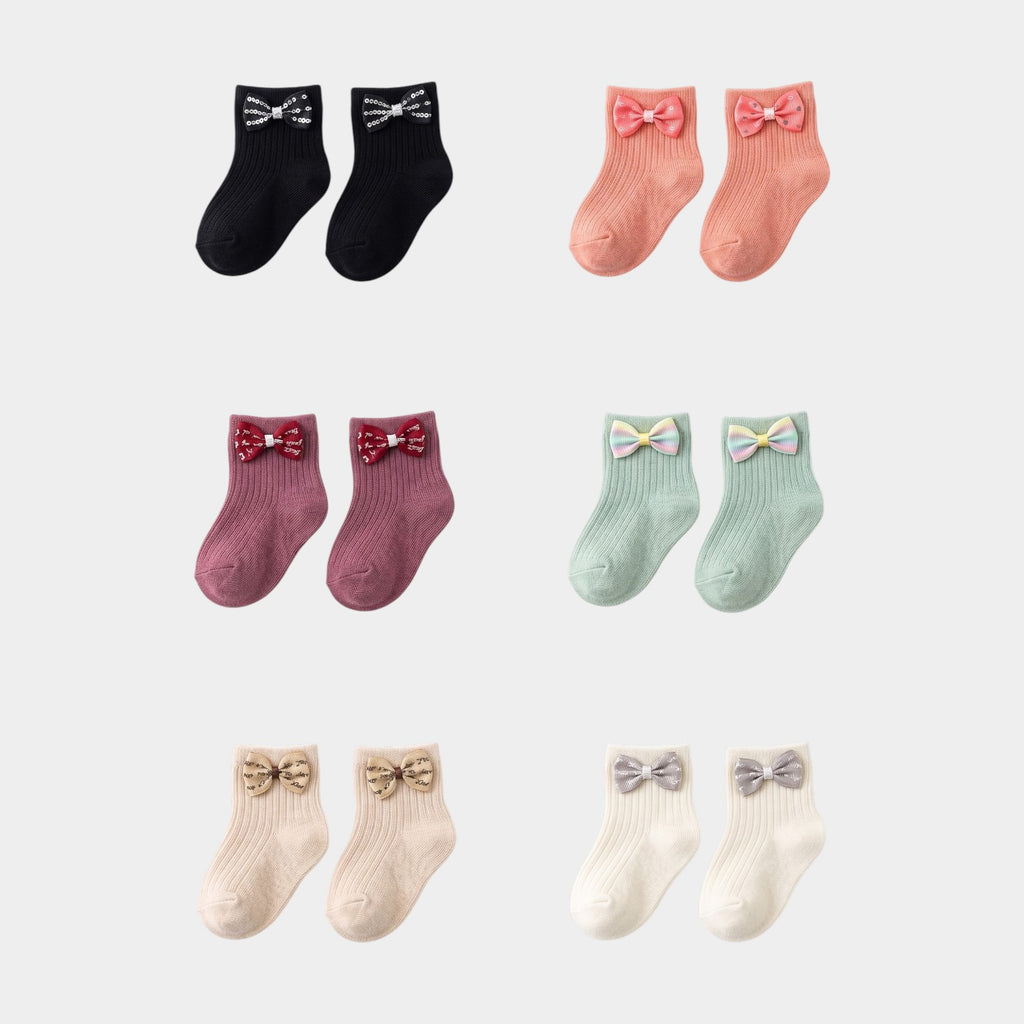 Sweet Petite Bow Ribbed Ankle Socks