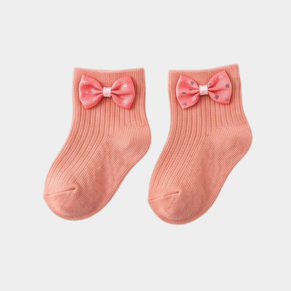 Sweet Petite Bow Ribbed Ankle Socks