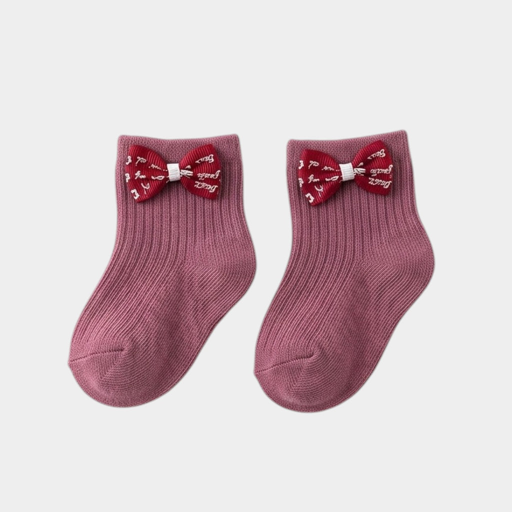 Sweet Petite Bow Ribbed Ankle Socks