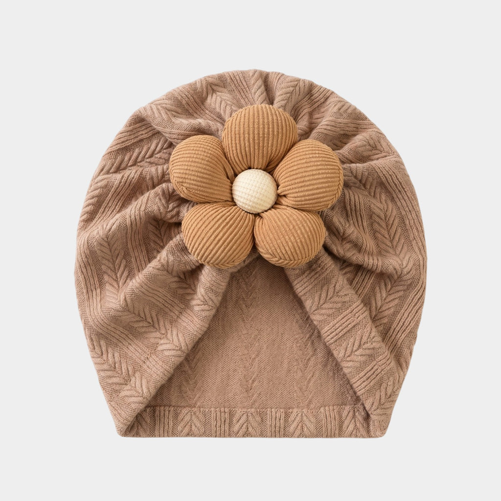 Neutral Chevron Knit Bloom Turban