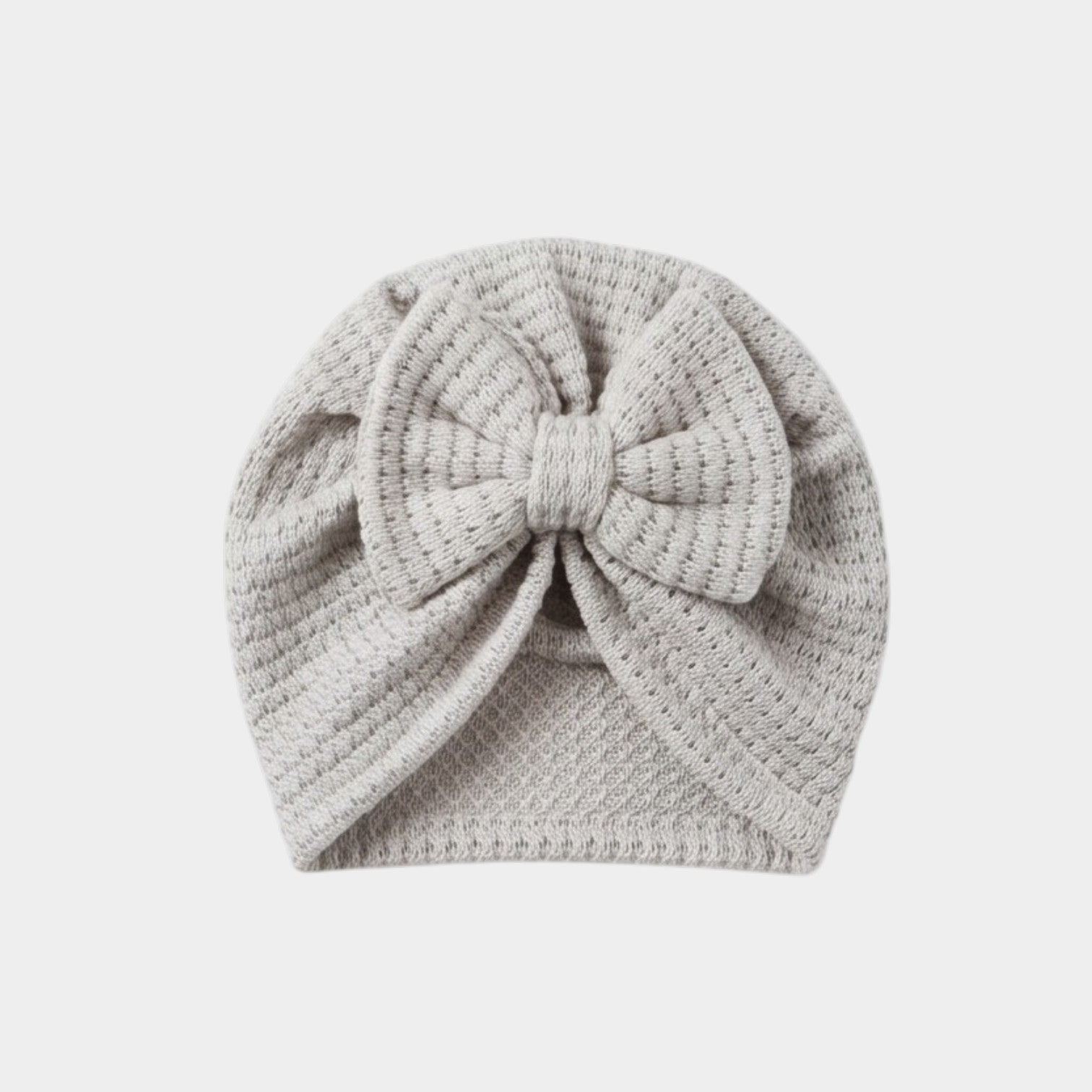 Waffle Knit Statement Bow Turban