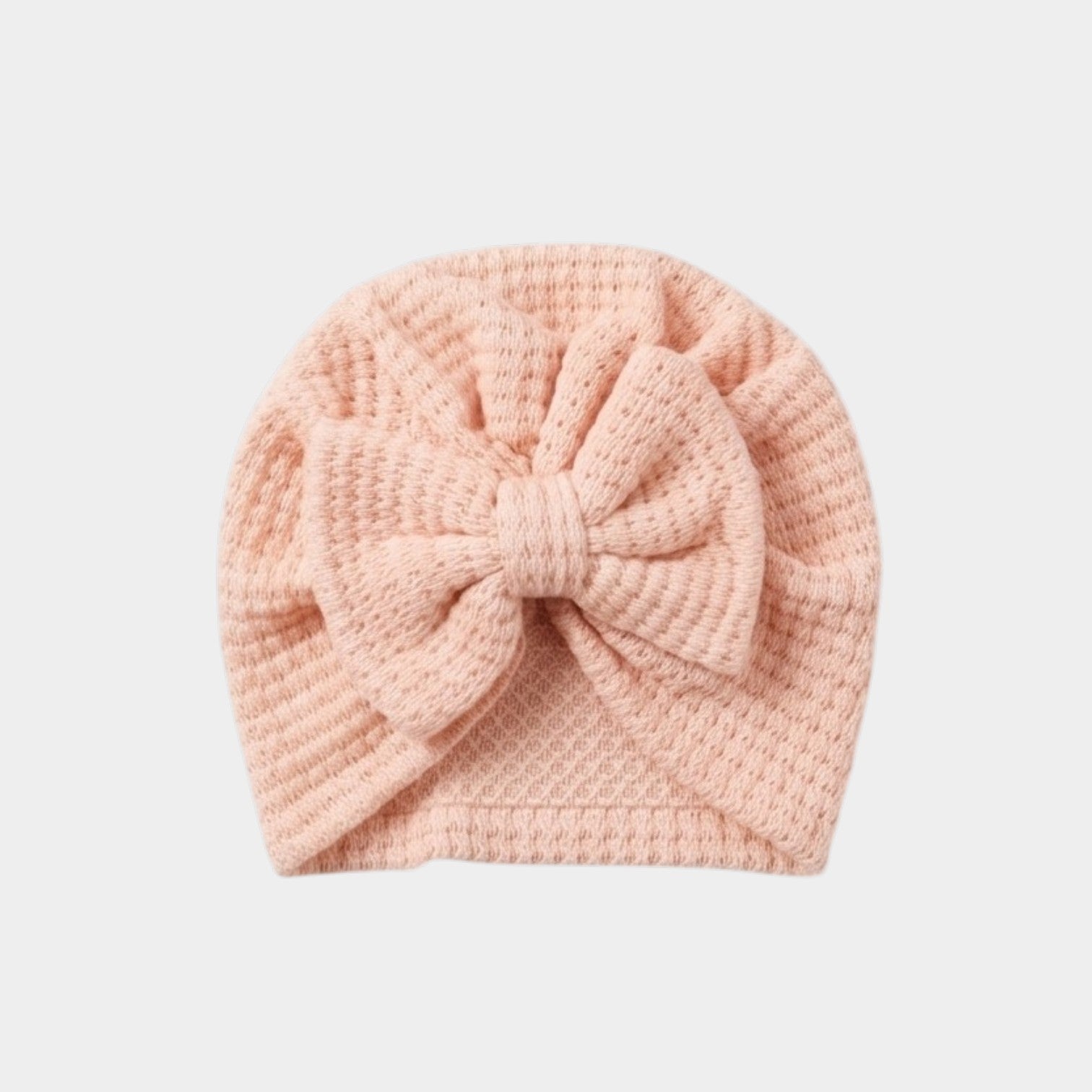 Waffle Knit Statement Bow Turban