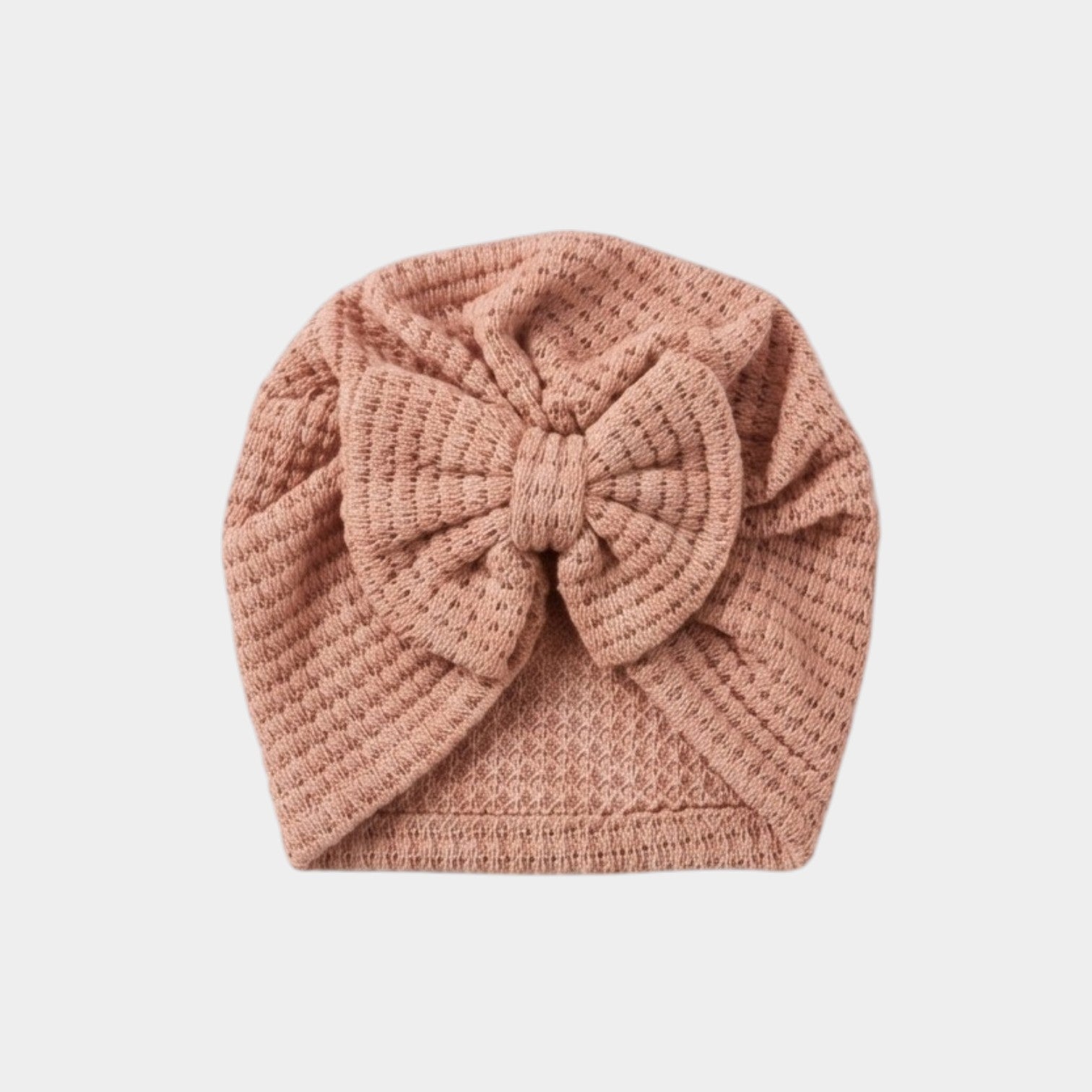Waffle Knit Statement Bow Turban