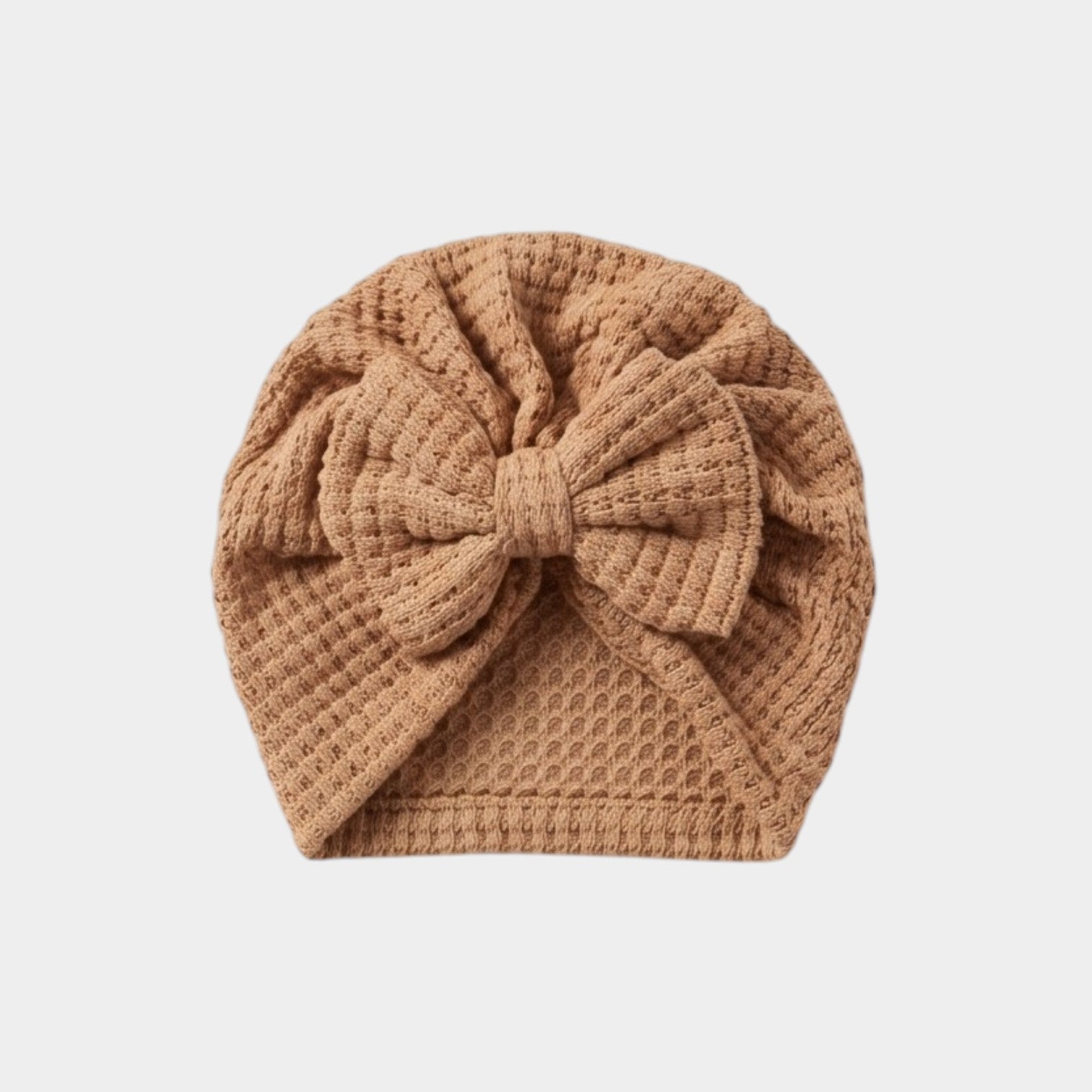 Waffle Knit Statement Bow Turban