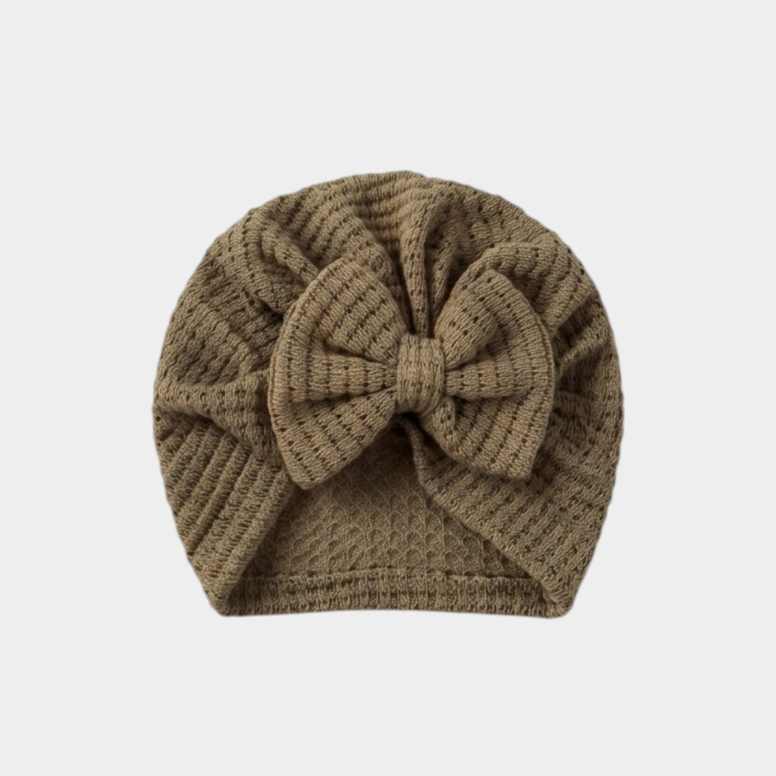 Waffle Knit Statement Bow Turban