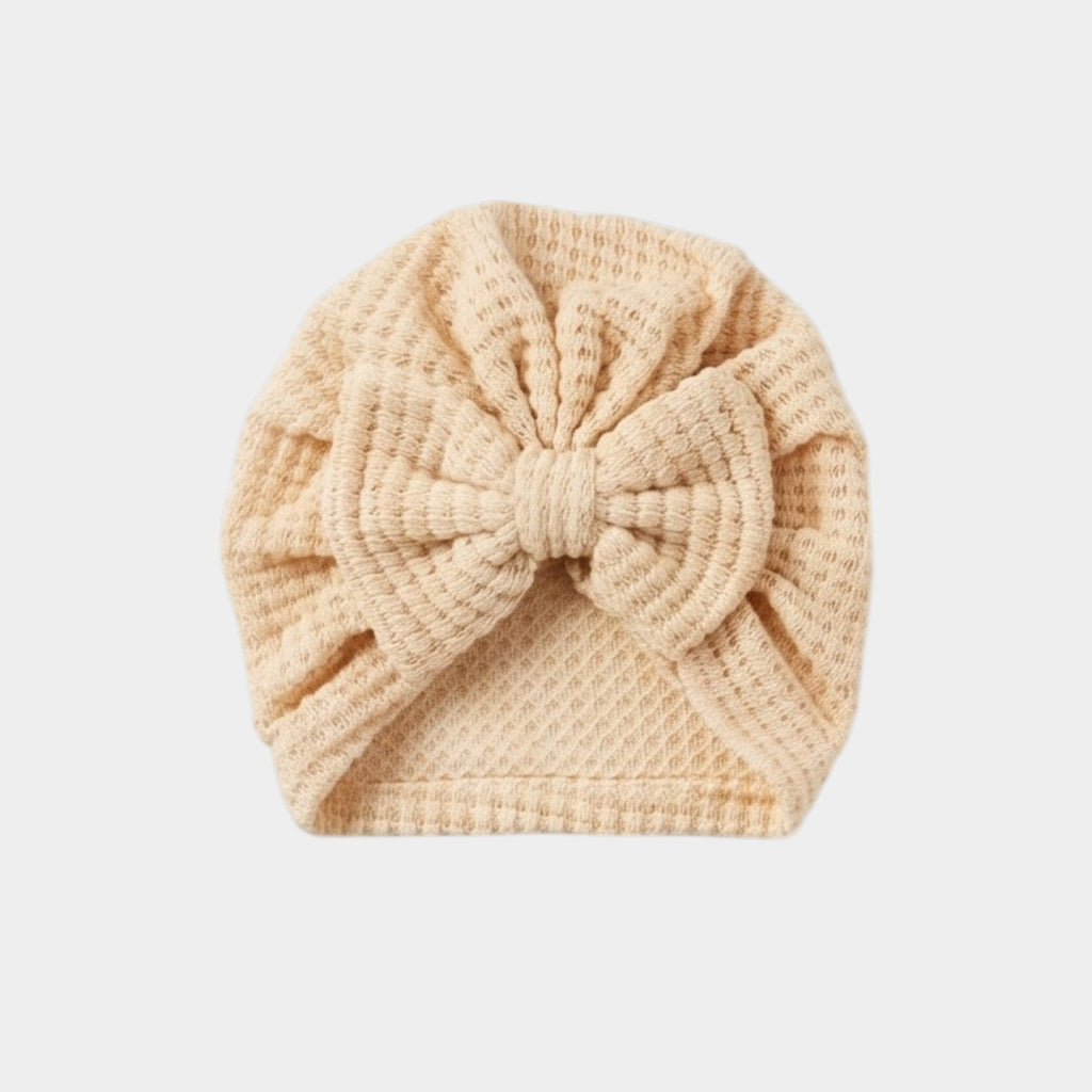 Waffle Knit Statement Bow Turban