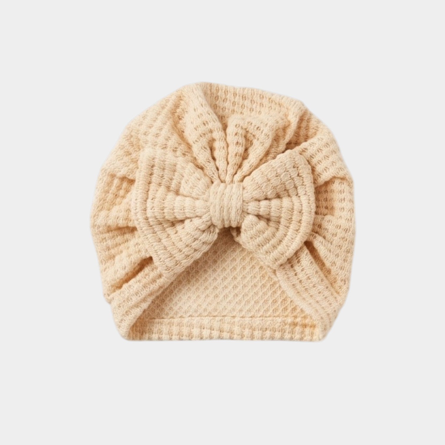 Waffle Knit Statement Bow Turban
