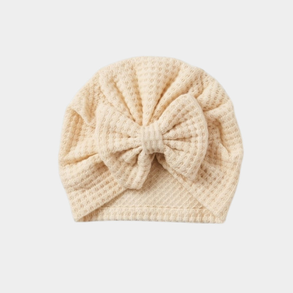 Waffle Knit Statement Bow Turban