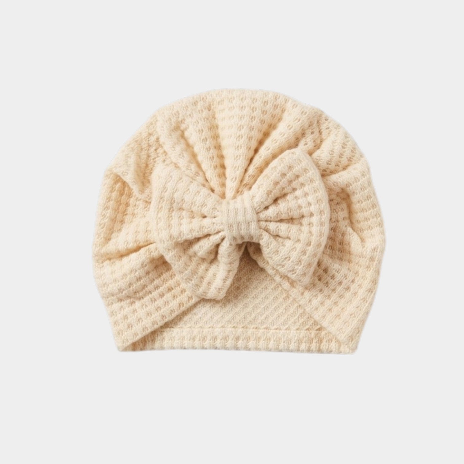 Waffle Knit Statement Bow Turban