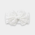 Crisp White Vintage Lace Bow Headband
