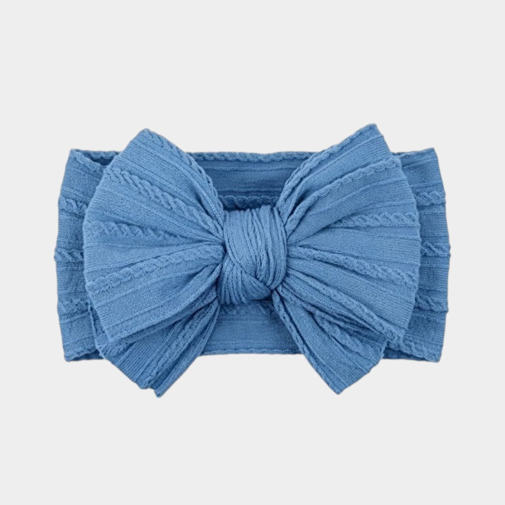 Cozy Cable Knit Knotted Bow Headwrap