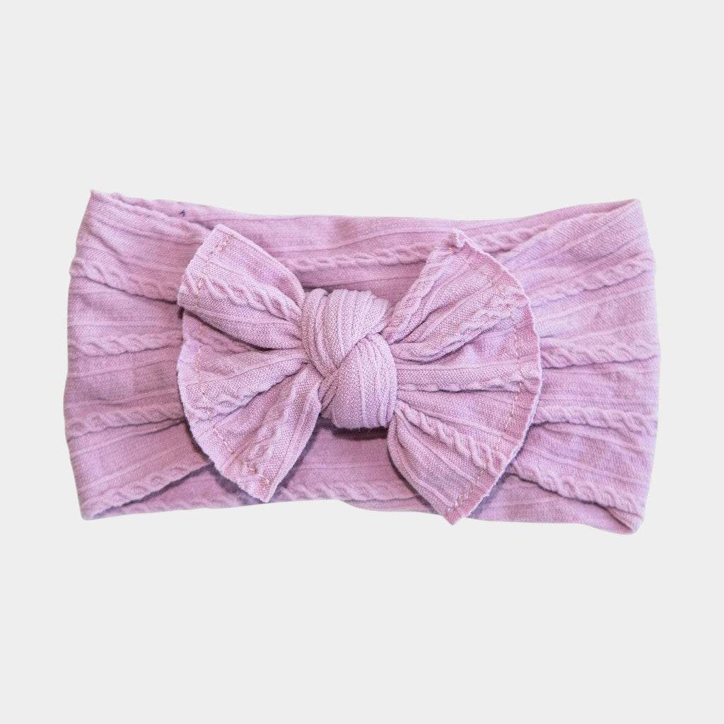 Cozy Cable Knit Knotted Bow Headwrap