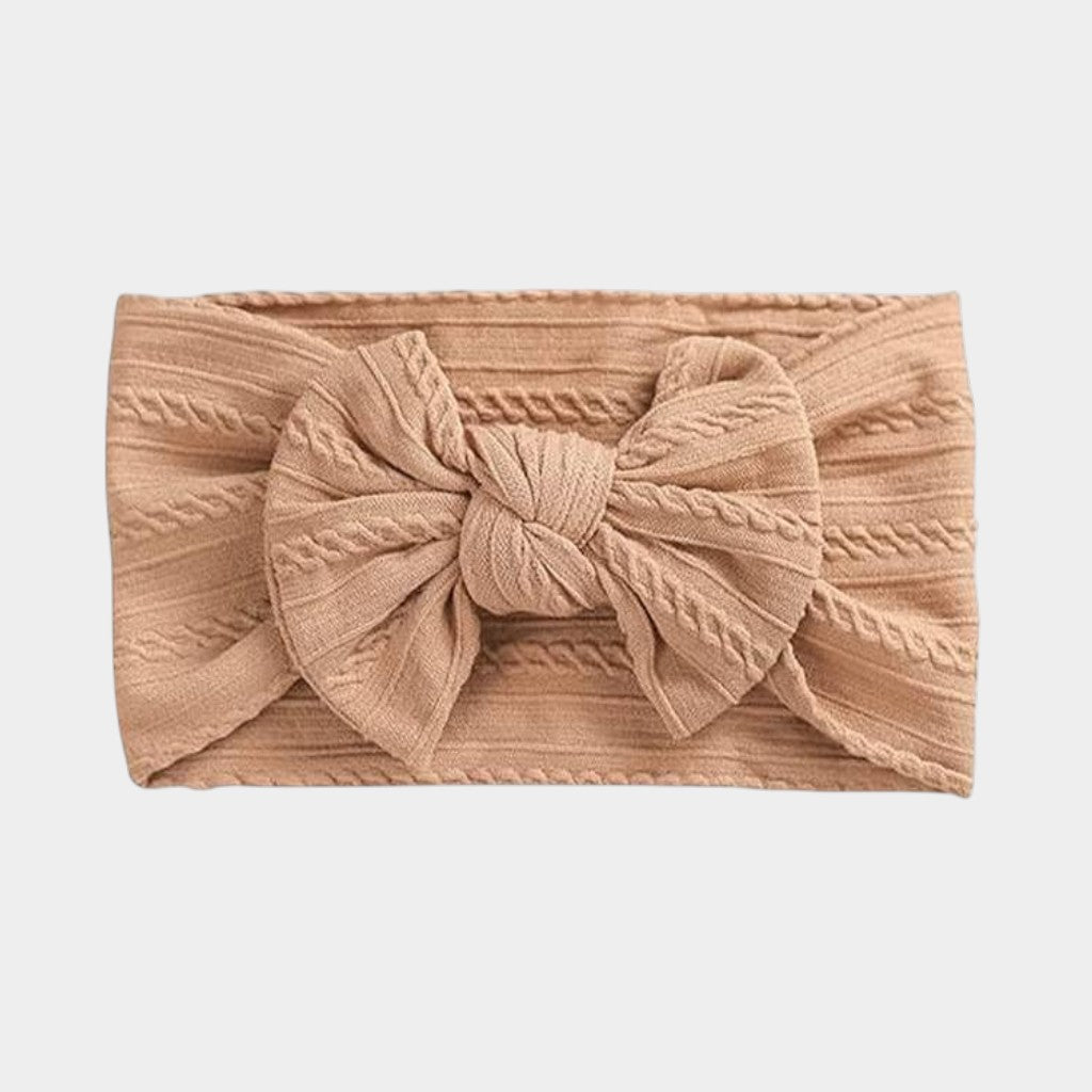 Cozy Cable Knit Knotted Bow Headwrap