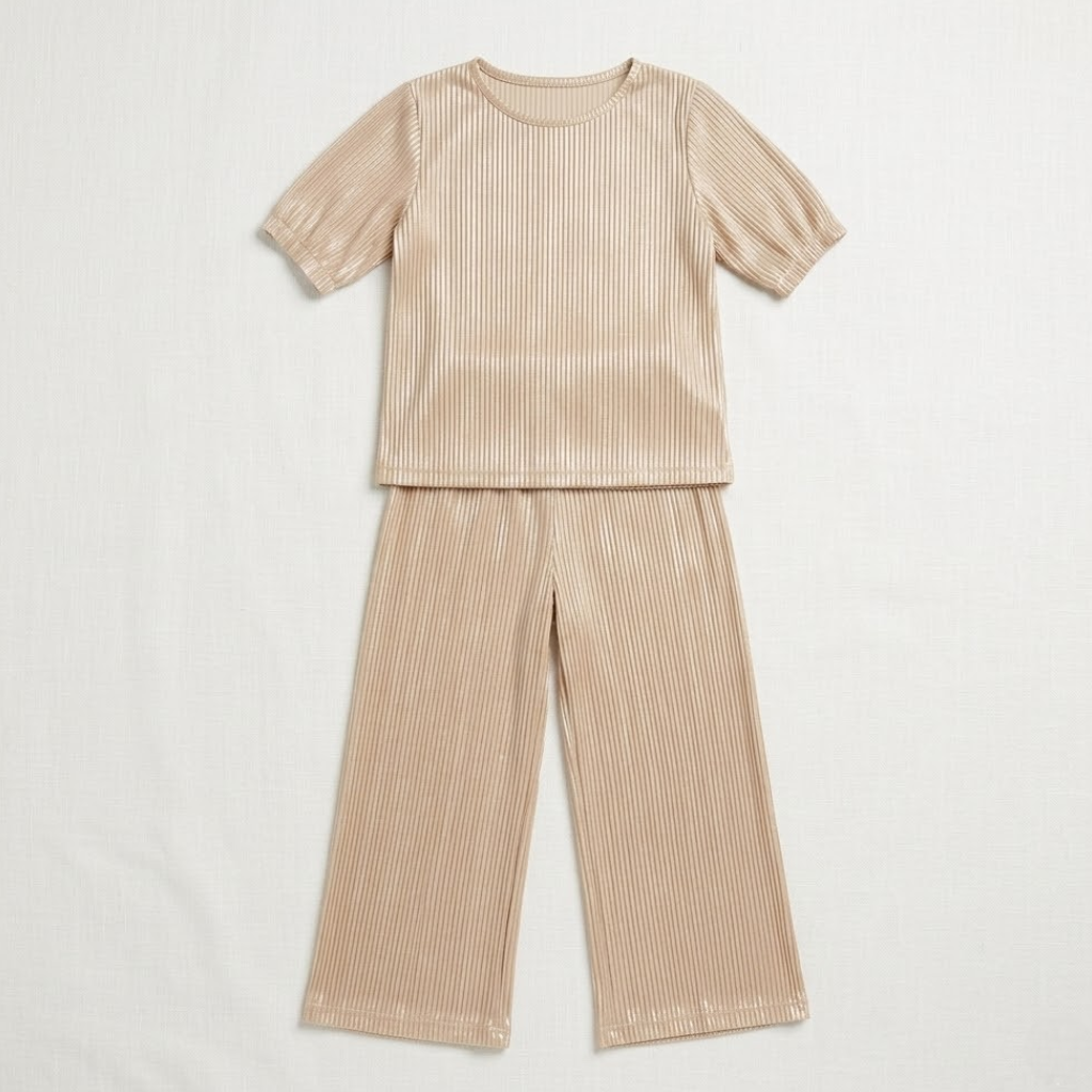 Velvet Pleated Loungewear Set