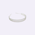 Triple-Strand Crystal Elegance Headband – Shimmering Silver Statement Accessory
