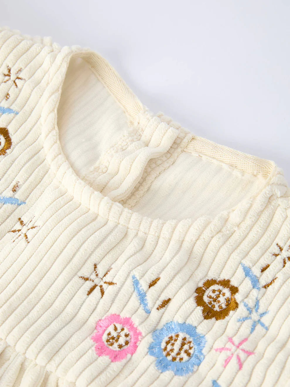 Embroidered Baby Girl Dress with Long Sleeves | Elegant Toddler Party Dress